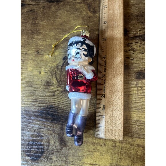 Betty Boop Christmas Ornament By Kurt S. Adler Hand Blown Glass 5" Vintage 2004 - Picture 9 of 9